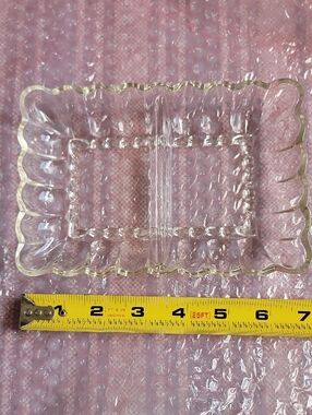 Clear Glass Divided Trinket Dish